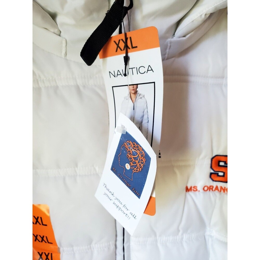 Nautica Syracuse University Women's XXL Water Resistant Puffer Zip Jacket Hood - Picture 3 of 16